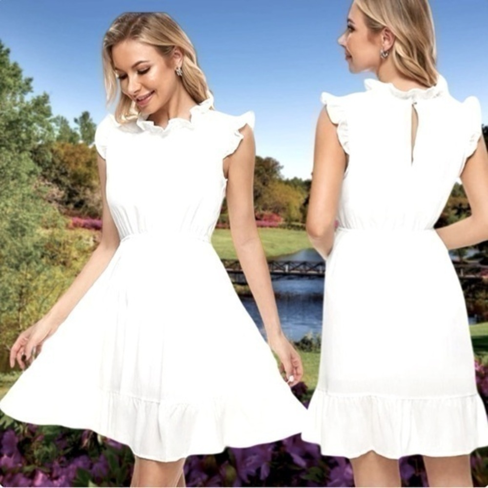 HONECA Dress Sleeveless Dress with Ruffle’s NWT Small (Med)